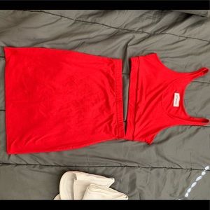 Hot red 2 piece